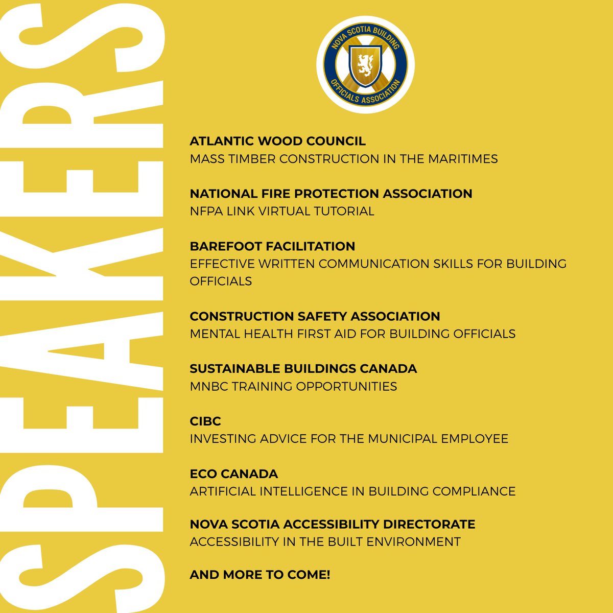 nsboassociation's tweet photo. Register now for Nova Scotia Building Officials Association’s three-day Fall Conference! https://t.co/tpsGFG1gIi https://t.co/JQDLmPuDRN