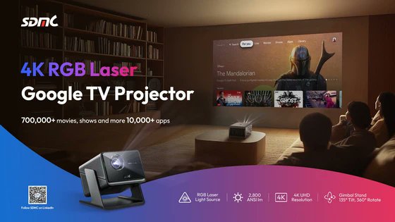 #SDMC 4K Google TV Projector Redefines Home Viewing with Brilliant Laser Quality SDMC 
chinagadgetsreviews.com/sdmc-4k-google…