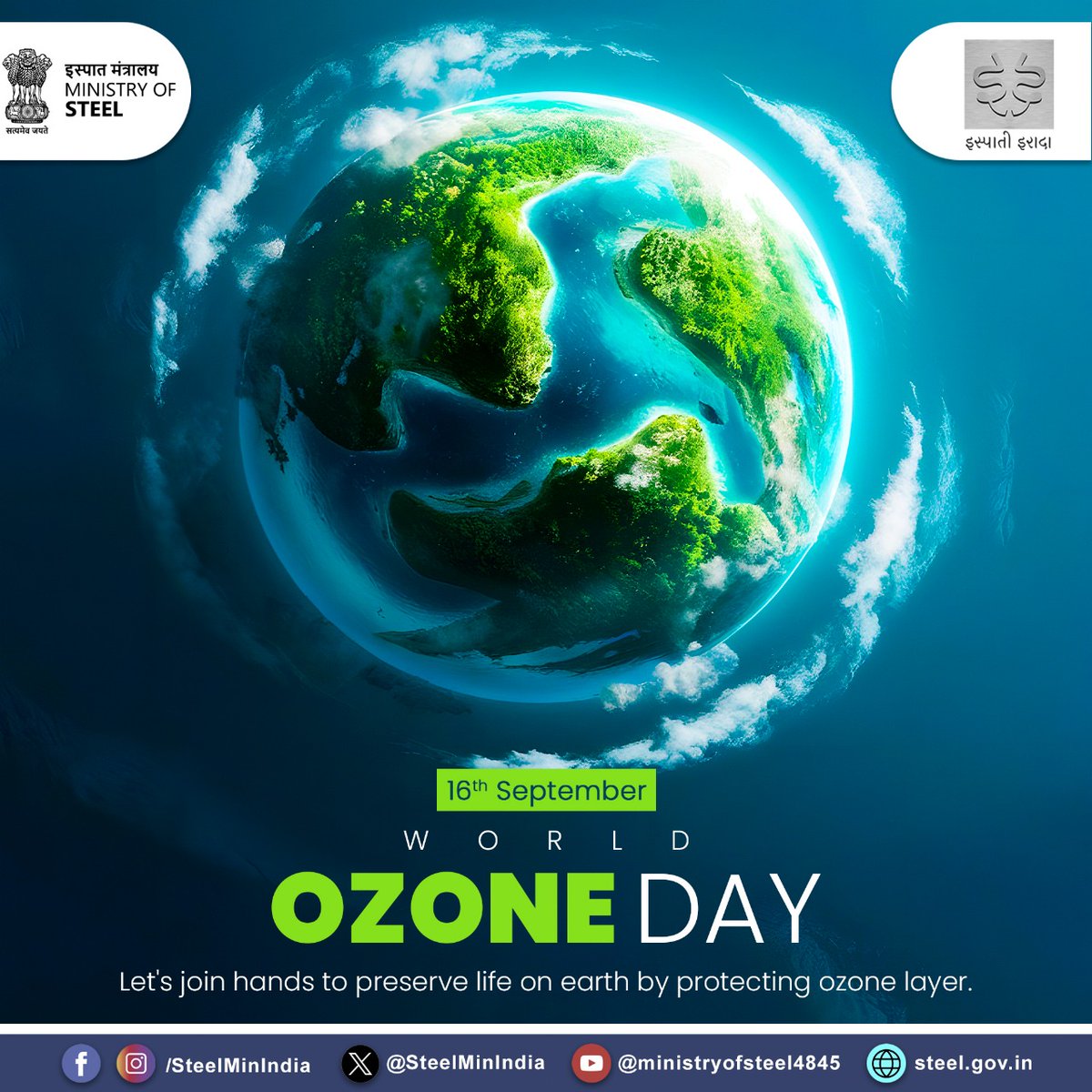 The ozone layer is a vital shield that protects life on Earth from harmful UV radiation. On World Ozone Day, let us reaffirm our commitment to safeguard this natural protector for a sustainable future.🌎

#WorldOzoneDay #OzoneForLife