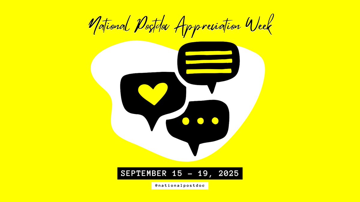 nationalpostdoc's tweet image. It's National Postdoc Appreciation Week! Let's celebrate together and recognize their impact throughout the week and across the country!🥳 // #NPAW2025 #postdocs #postdoctoralscholars #postdocoffices #postdocassociations