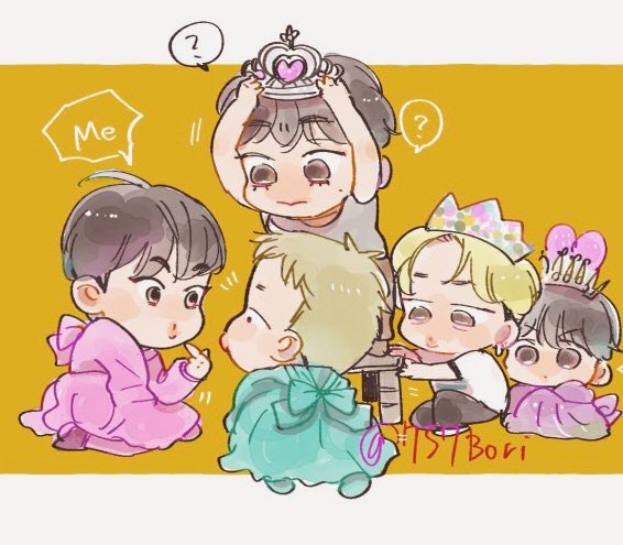 それで結局誰がお姫様なの？👸✨✨👑

#btsfanart #jin #rm #btsv #jimin #JUNGKOOK