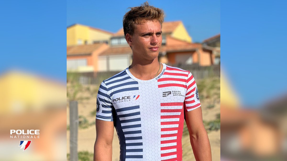 #EquipePolice | ‼️ Vice-champion du monde ! 🌍Un an après son sacre aux #JOP2024, le surfeur professionnel Kauli Vaast, sportif de la #PoliceNationale, décroche la médaille d’argent en finale des World Surfing Games. 🥈 Un immense bravo pour cette performance exceptionnelle !
