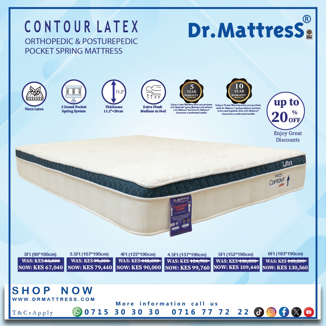 dr_mattress's tweet image. Bounce into better sleep with our durable, supportive Spring Mattress. 🛏️💤

📍Our Locations Countrywide: bit.ly/42uKxPo

☎For Enquiries: +254 715 30 30 30

🌐 Shop Now: drmattress.com

#DrMattress #SpringComfort #BetterSleep #HealthyRest #ComfortYouDeserve