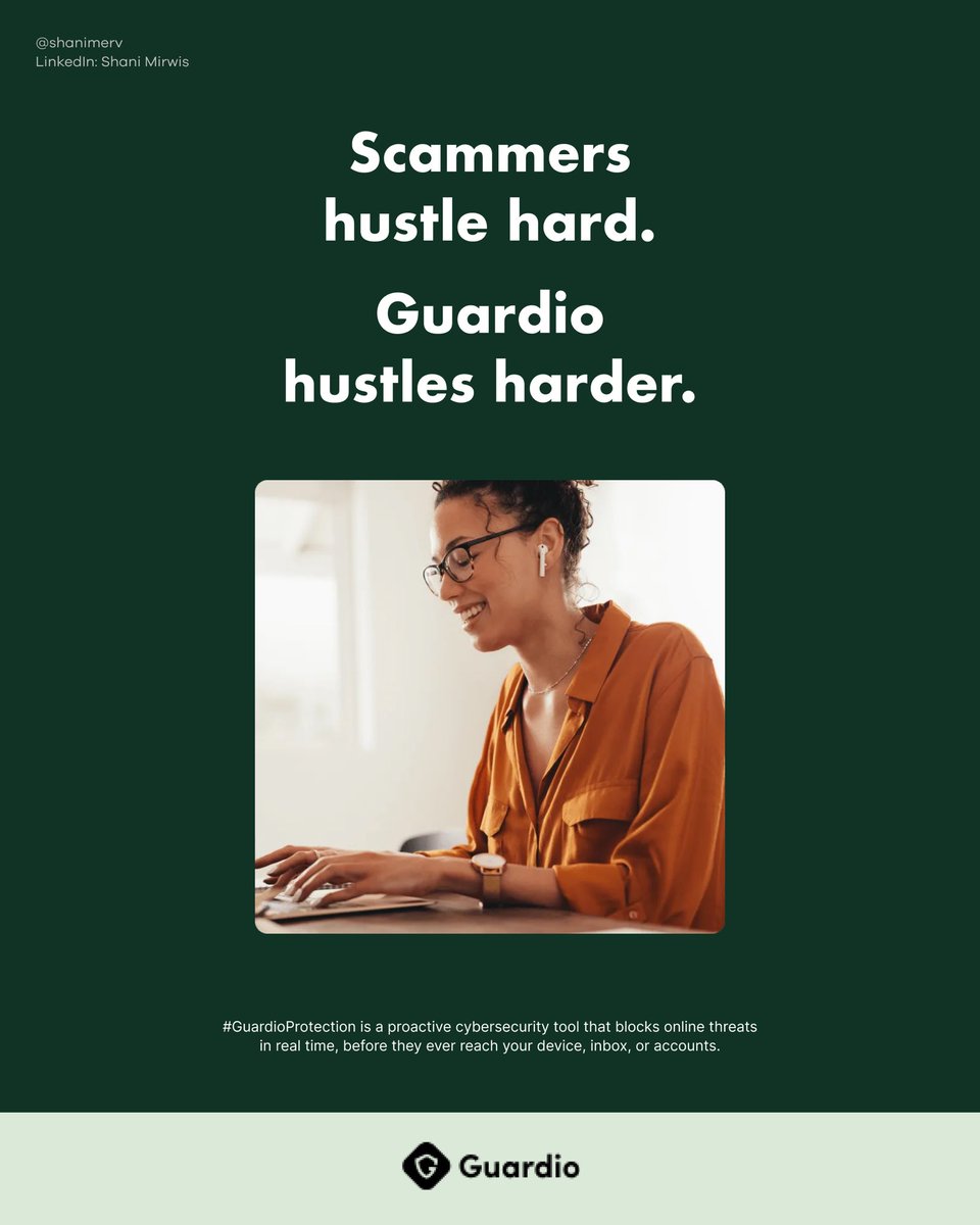 shanimerv's tweet image. And another one for @OneMinuteBriefs and @GuardioSecurity #GuardioProtection guard.io