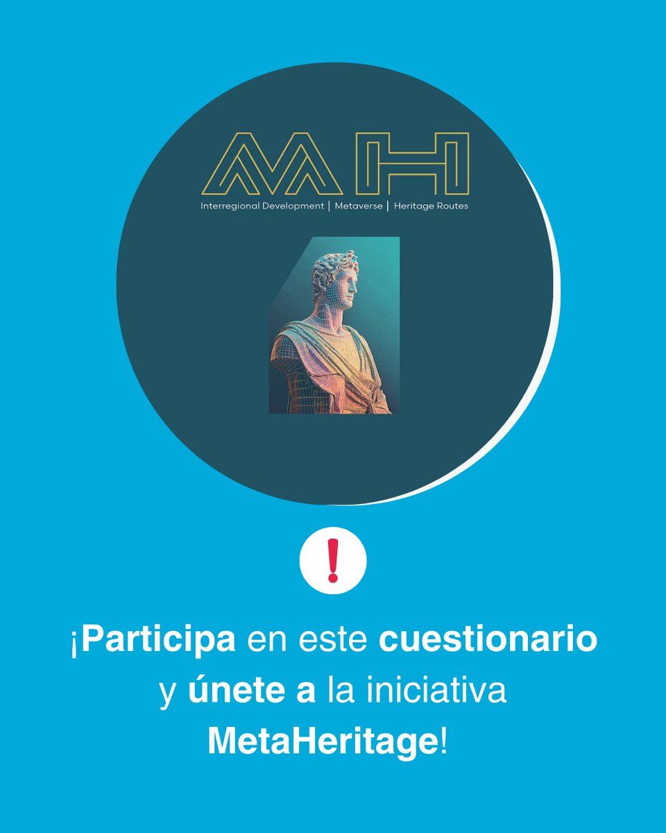 📍 ¡Pon tu organización en el Mapa de MetaHeritage de la UE!

🌍 ¡Muestra las capacidades y el patrimonio de tu organización en el Mapa de MetaHeritage de la UE!

👉 Encuesta: metaheritage.eu/eu-survey/
👉 Regístrate: metaheritage.eu/register/

#MetaHeritage