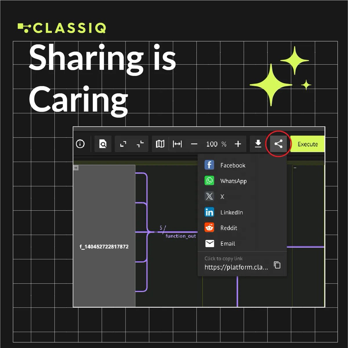 ClassiqTech's tweet image. The easiest way to show your quantum work? Share it.

Introducing our newest feature: One-click sharing. 
Send links to colleagues, collaborators, or reviewers without requiring them to sign up. 

Your quantum work, accessible to everyone. 🚀
