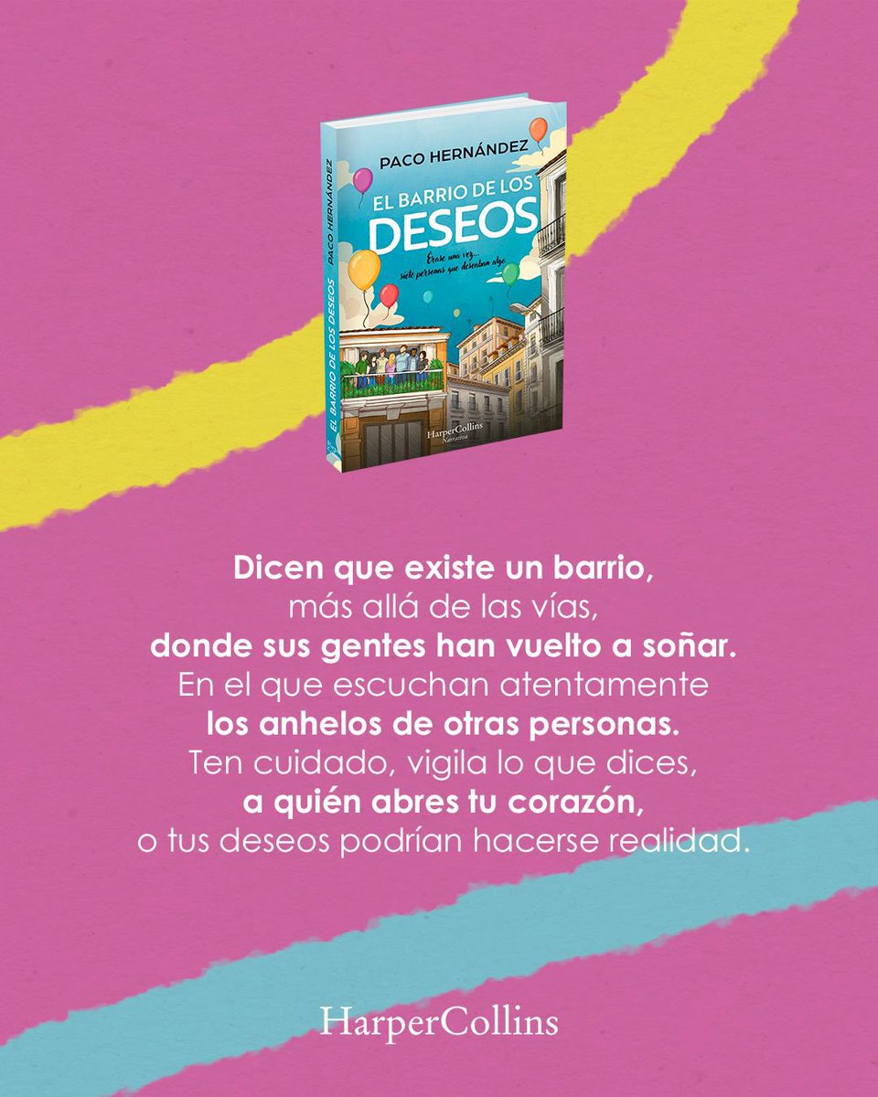PacoHernandezs's tweet image. Pronto vais a conocer un barrio lleno de gente maravillosa… #elbarriodelosdeseos @HarperCollinsIB