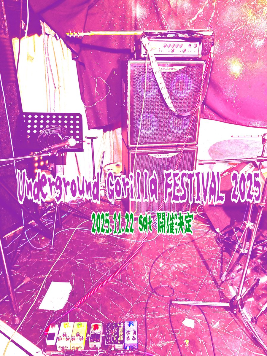 今年もやります！！

札幌ローランドゴリラ さきこ 年一の大企画
Underground Gorilla FESTIVAL 2025
2025.11.22(sat)

andmore...！！！😈
