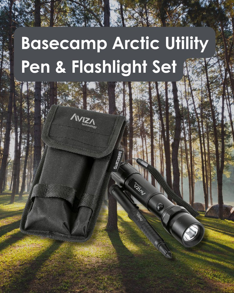 Inkdstores's tweet image. ⛺Product of the Week: The Basecamp Arctic Utility Pen &amp;amp; Flashlight Set packs a 5-in-1 pen, a powerbank flashlight, and a rugged pouch that clips right to your belt. 

Durable, practical, and ready for anything (just like your people)