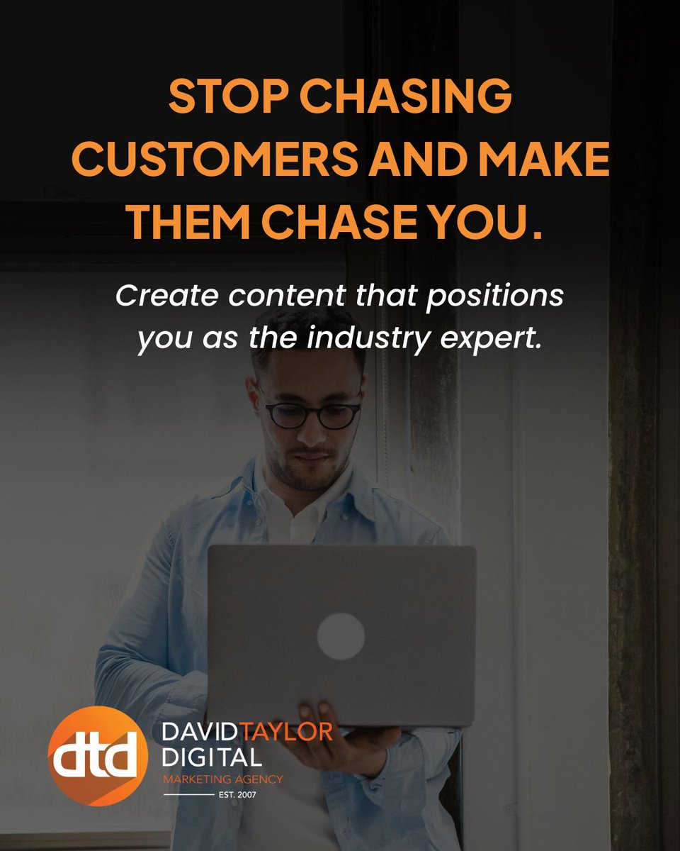 DavidTDesign's tweet image. When you consistently share insights about your industry - solving problems, explaining processes, sharing case studies - potential customers start seeing you as THE expert. 

Then when they need your services, who do you think they&apos;ll call first?