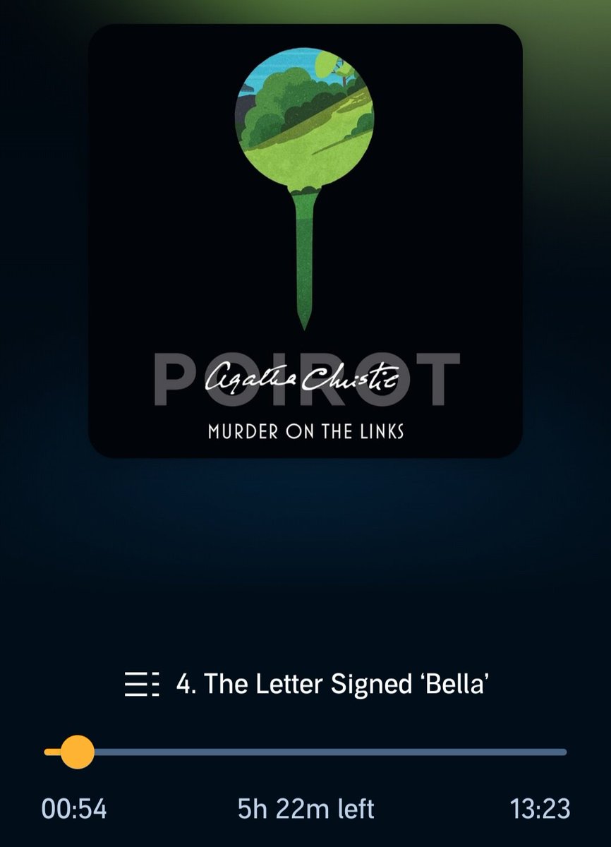 Listening to #MurderOnTheLinks on <a href="/agathachristie/">Agatha Christie</a> 135th anniversary of her birth.  Combining my two of my favourite things, #GolfGeekery and #AgathaChristie