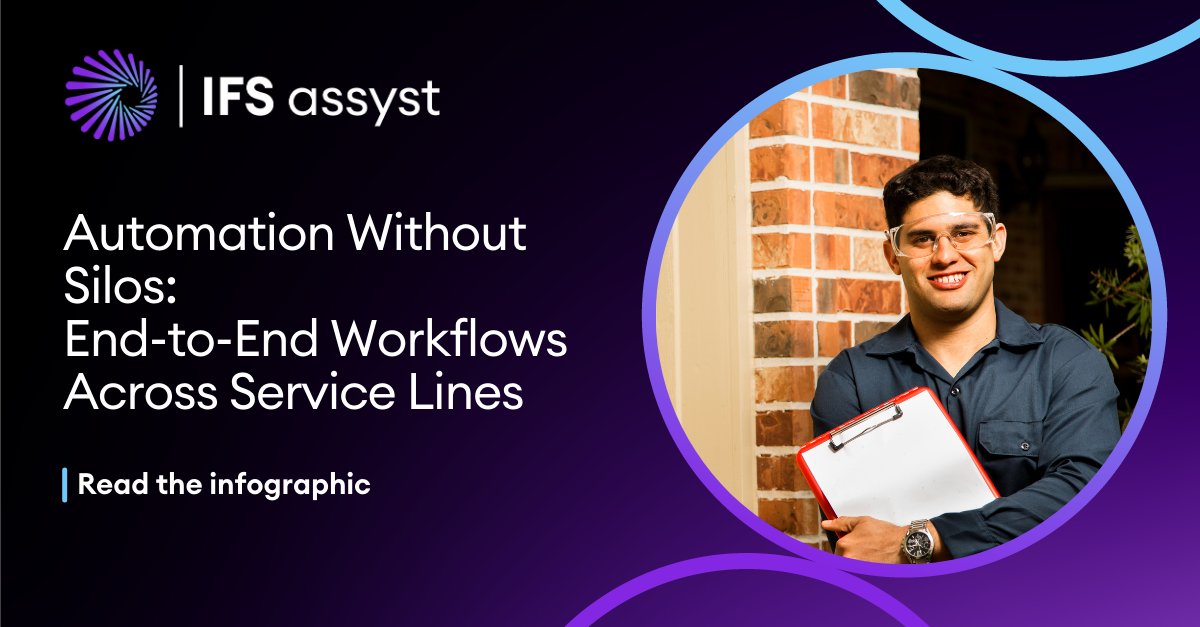 IFSassyst's tweet image. Automation should amplify business outcomes, not complexity. If you’re seeing more silos, not less, it’s time to rethink your approach.

See how to create connected workflows with IFS assyst.
ifs.link/Ts8N1F
#WorkflowAutomation #ServiceDelivery