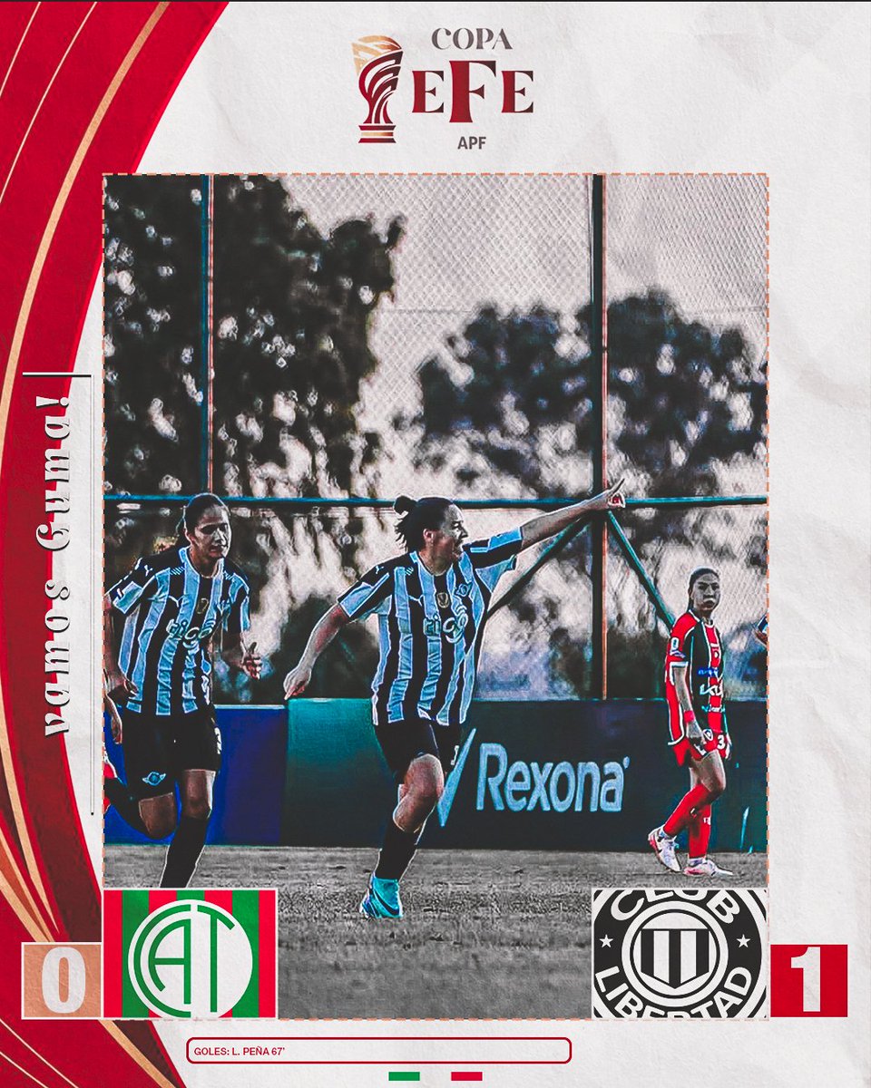 POR LA MÍNIMA 🔥

Las Gumarelas derrotaron1️⃣-0️⃣a Tembetary en un duro partido ayer de tarde

⚽️67’ Liz Peña la agarró de primera y con un remate cruzado, bien esquinado, la mandó a guardar🎯

❌A los 74’ Genes fue expulsada, igual bancaron con garra hasta el final

VamosGuma!🏁🥬