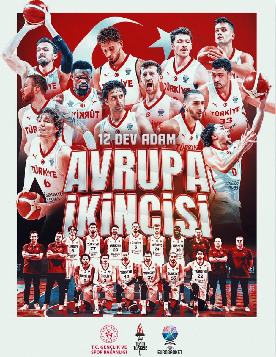 Bu tarihî başarınız, son saniyeye kadar gösterdiğiniz azim ve mücadele için teşekkürler #12DevAdam! Sizinle gurur duyuyoruz. 🏀🇹🇷