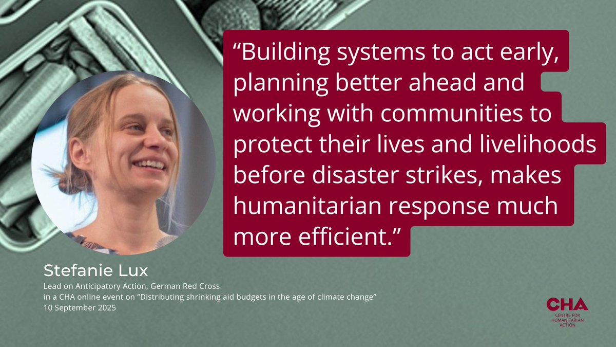 cha_germany's tweet image. #AnticipatoryAction makes #humanitarian response much more efficient - Stefanie Lux, Deutsches Rotes Kreuz at the CHA #Outofthebox webinar last week - watch the recording : ow.ly/JGf950WVCnS