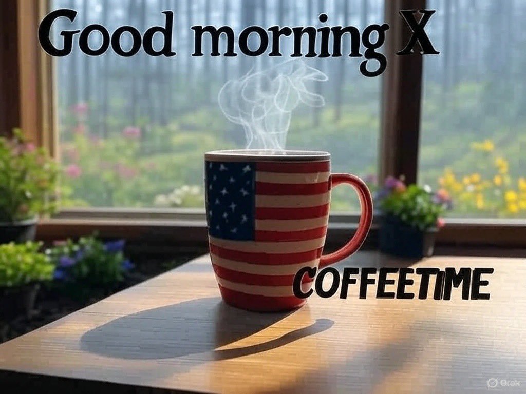 jeannmarie63's tweet photo. Good Monday morning! Waking to 58 degrees and a high of 87 in Indiana. Hoping everyone had a wonderful weekend! New week, fresh start! Rise and shine! Coffee time! Join me for a cup!
😊☕️☕️💕 https://t.co/6D6ubnZOAU