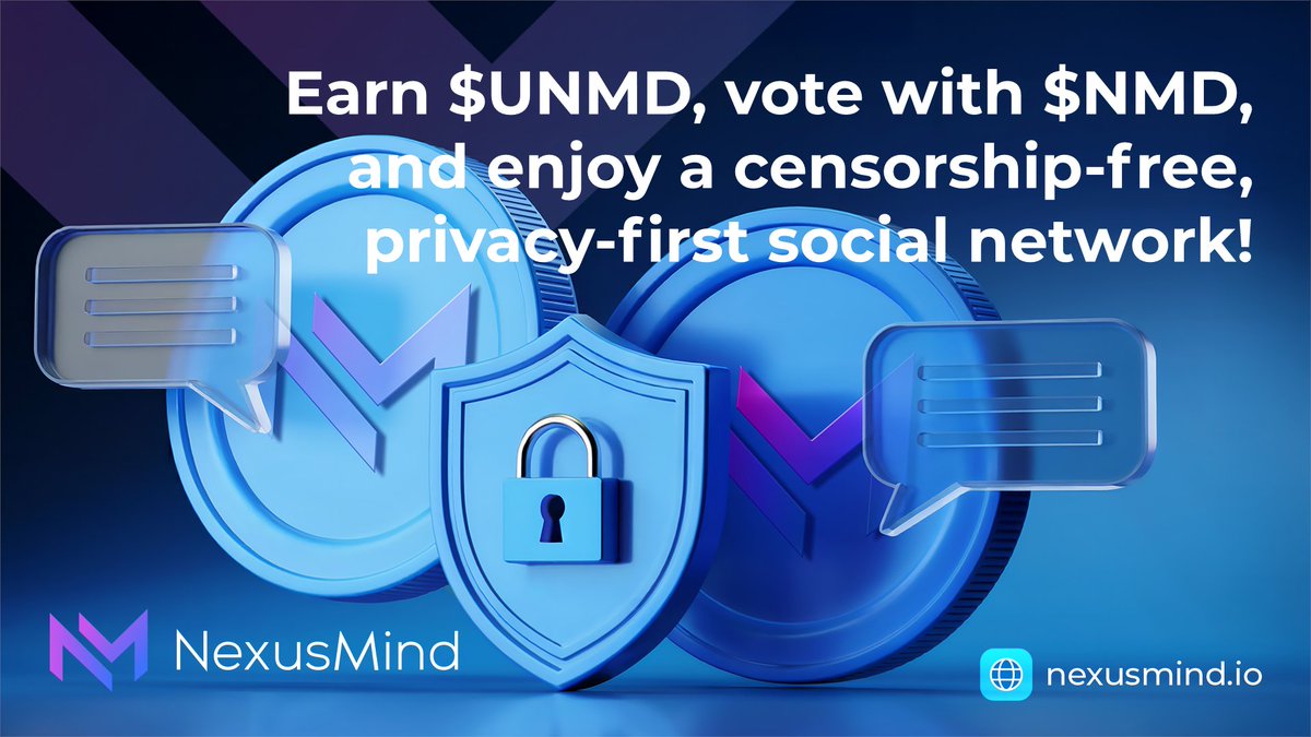 MyNexusMind's tweet image. 🌍 #NexusMind empowers creators &amp;amp; thinkers—earn $UNMD, vote with $NMD, and enjoy a censorship-free, privacy-first social network.

💎 Community at the core, blockchain at the foundation.