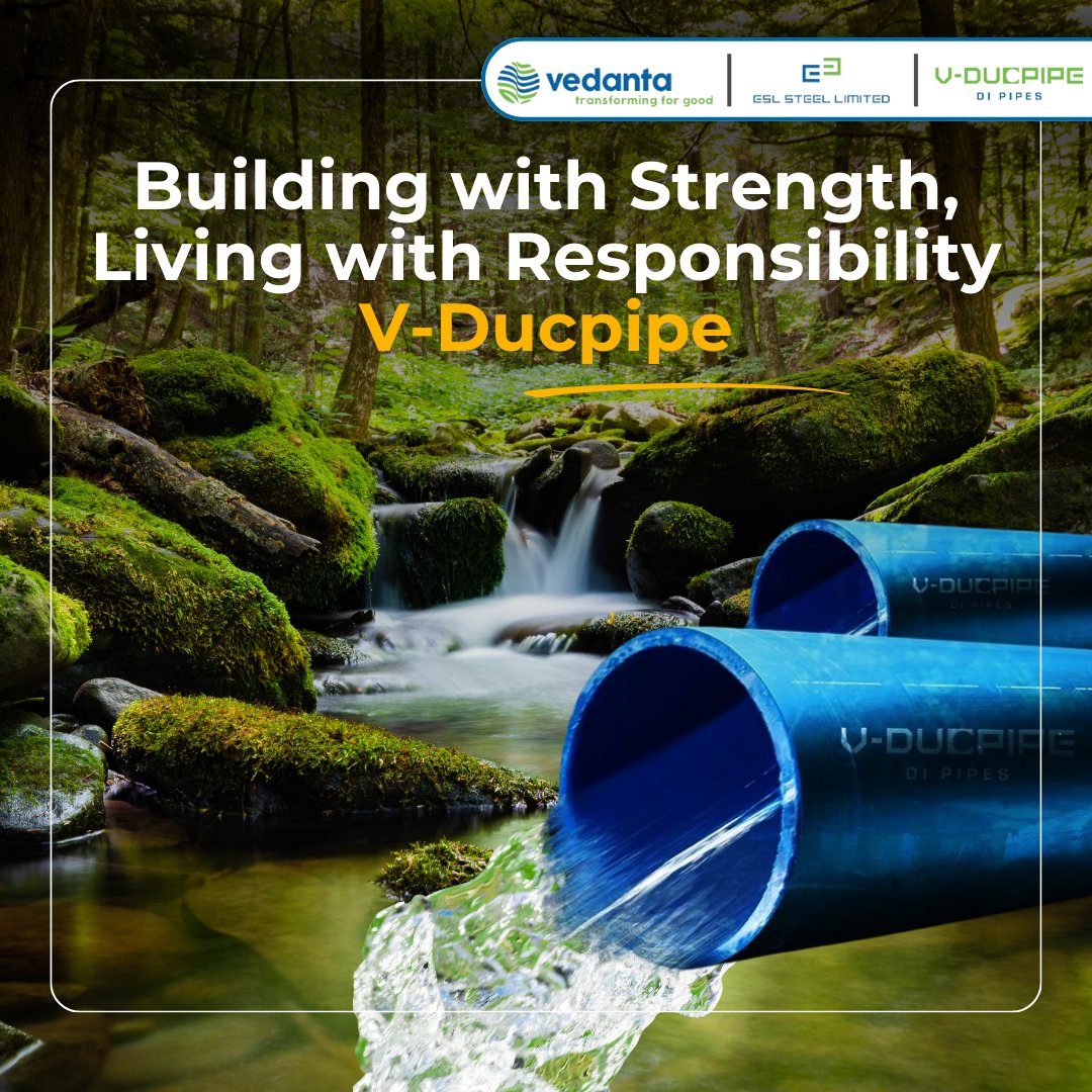 ESLSteelLimited's tweet image. At #ESLSteelLimited sustainability is not just a commitment; it’s built into everything we create. From world class steel solutions to every pipe and every structure, our promise of strength with responsibility.
#TransformingForGood #SteelForGenerations #DeshKiZarooratonKeLiye