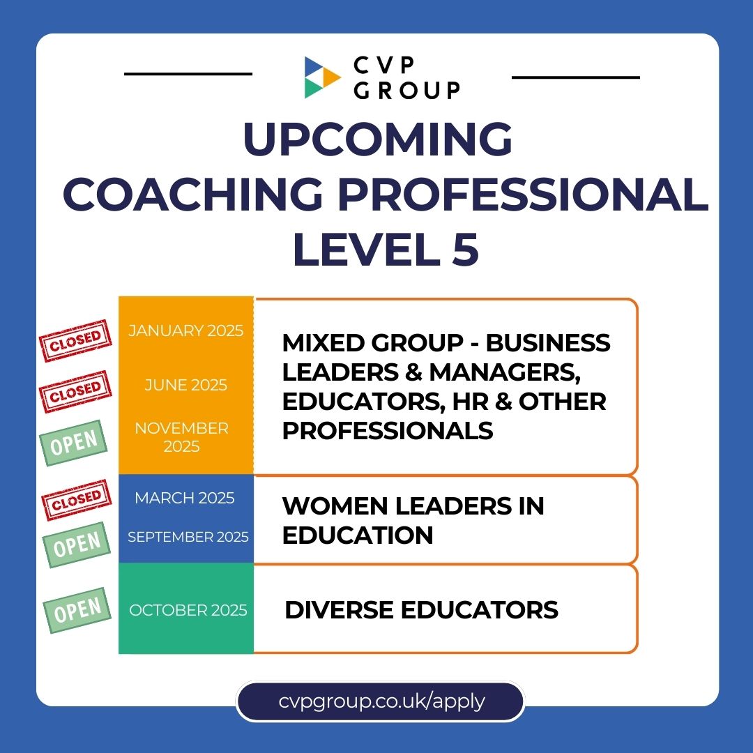 Sept 2025 WomenEd Coaching Level 5 builds confidence and impact. Fully funded. Apply: cvpgroup.co.uk/apply