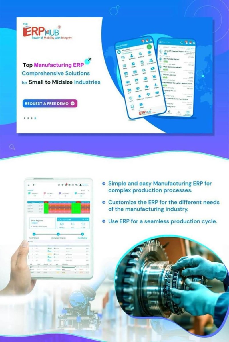 stersoft's tweet photo. Simplify complex production with TheERPHub ERP – tailored for small & midsize manufacturers.
#SimplifyManufacturing #ERPforIndustries #ProductionEfficiency #EndToEndVisibility #ManufacturingSolutions #customizederp #erpsoftware #clouderpsoftware #TheERPHub #StersoftSolutions https://t.co/qjh5vmddTr