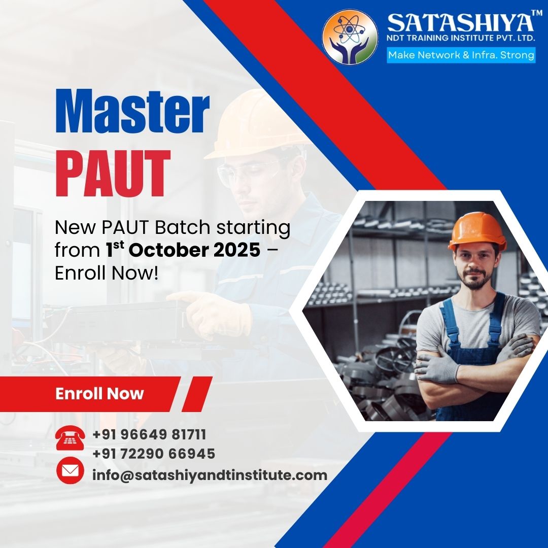 Mansukhsatashi1's tweet image. 🔍 Master PAUT – Enroll Now! 🎓✨
New PAUT Training Batch starts from 1st October 2025 🚀
📌 Limited Seats – Secure Your Spot Today!
📞 +91 96649 81711 | +91 72290 66945
📧 info@satashiyandtinstitute.com
#PAUT #PhasedArray #NDTTraining #SatashiyaInstitute #CareerGrowth