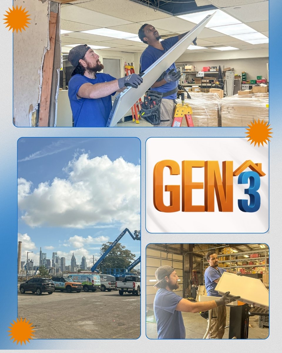 Gen3Electric's tweet image. Big shoutout to Diamond Tools in South Philly! 💡 Our crew (Asmara, Shane, Jett, Darnell &amp;amp; Kenny) upgraded their warehouse + offices with new LED lighting, 20ft ceilings, 50+ fixtures, and one BIG glow-up! ⚡🙌 #GEN3Electric #SouthPhilly #LEDUpgrade