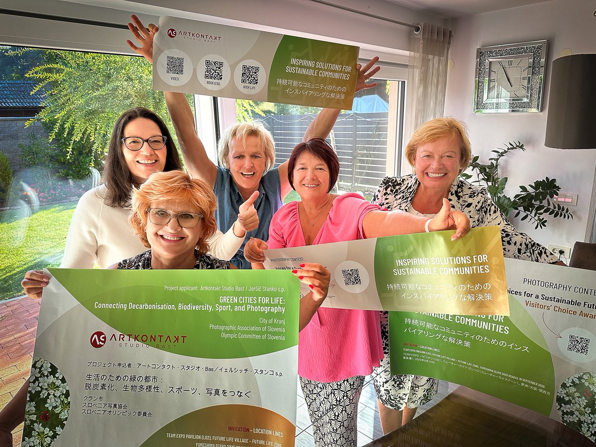 “Green Cities for Life” in “Navdihujoče rešitve” prihajata v praksi na #expo2025osaka 
#GreenCitiesForLife #InspiringSolutions #TeamEXPO #SDG11 #Kranj #OlimpijskiKomiteSlovenije #FotografskaZvezaSlovenije #ArtkontaktStudioBast