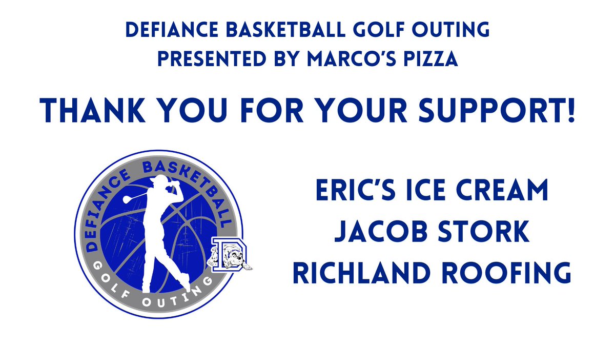 Thanks to Eric Gerber at Eric's Ice Cream, Jacob Stork at Jacob's Sweets &amp; Eats and Shawn McDonald at Richland Roofing for their generous donations for our golf outing.  We're grateful for your help!