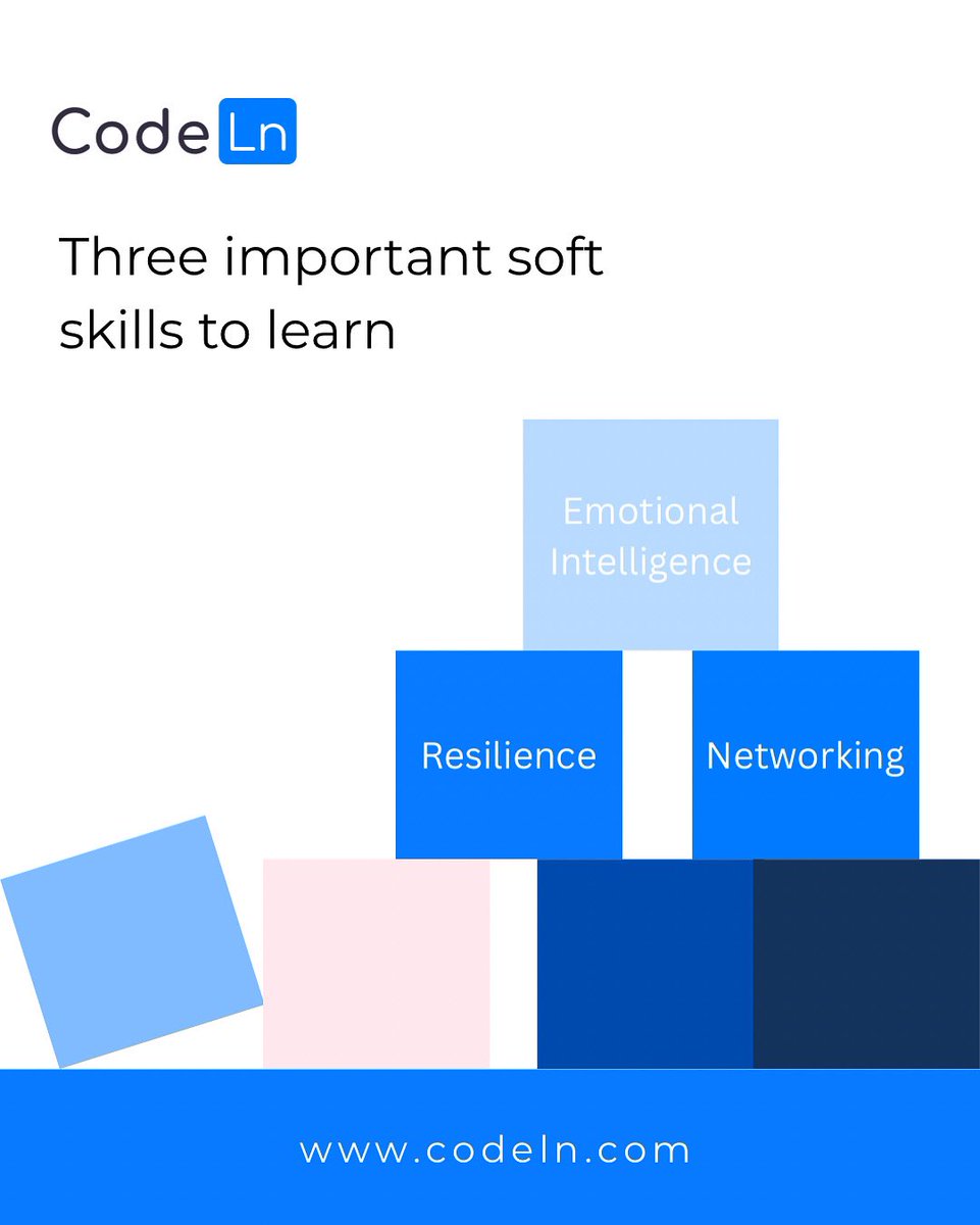 Codeln_spaces's tweet image. ✨ Happy New Week, Fam! ✨
This week, let’s focus on building not just hard skills, but the soft skills that truly open doors:
1️⃣ Resilience – bounce back stronger no matter what.
2️⃣ Emotional Intelligence – understand, connect, and lead with empathy.
3️⃣ Networking