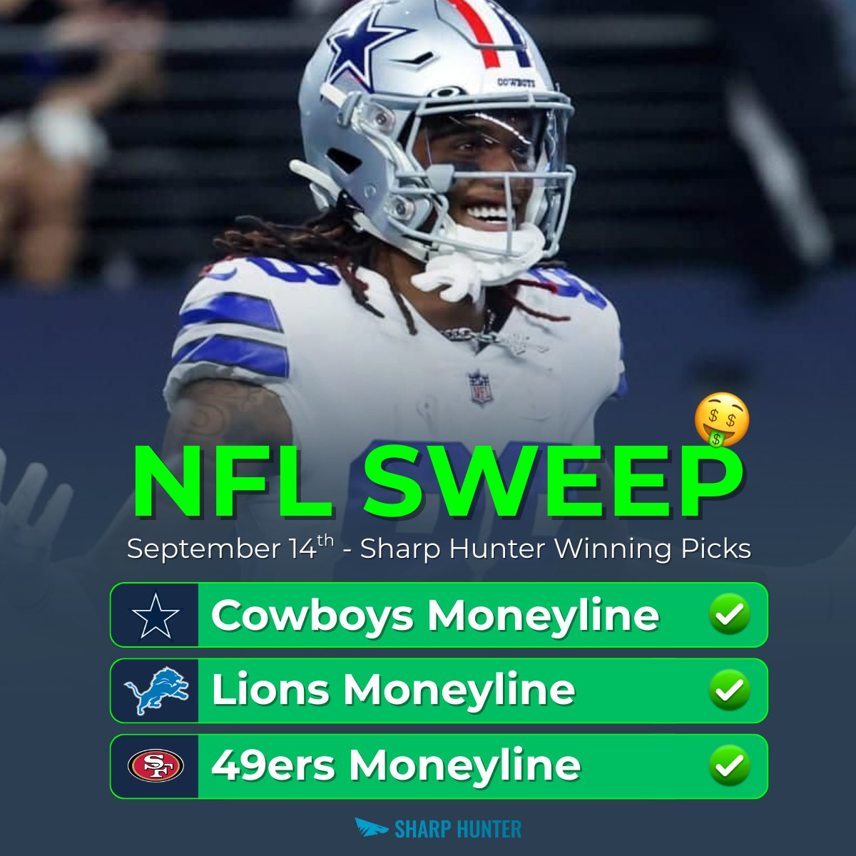 SharpHunter_'s tweet image. NFL Sunday Recap 🏈

Click the link in our bio for MNF and Week 3 plays!