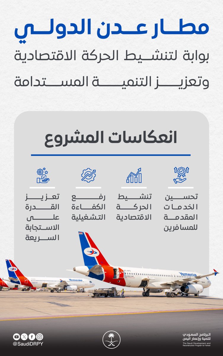 الجهود السعودية في اليمن مو بس مساعدات طارئة بل مشاريع تنموية تضمن استقرار طويل الأمد للشعب اليمني
