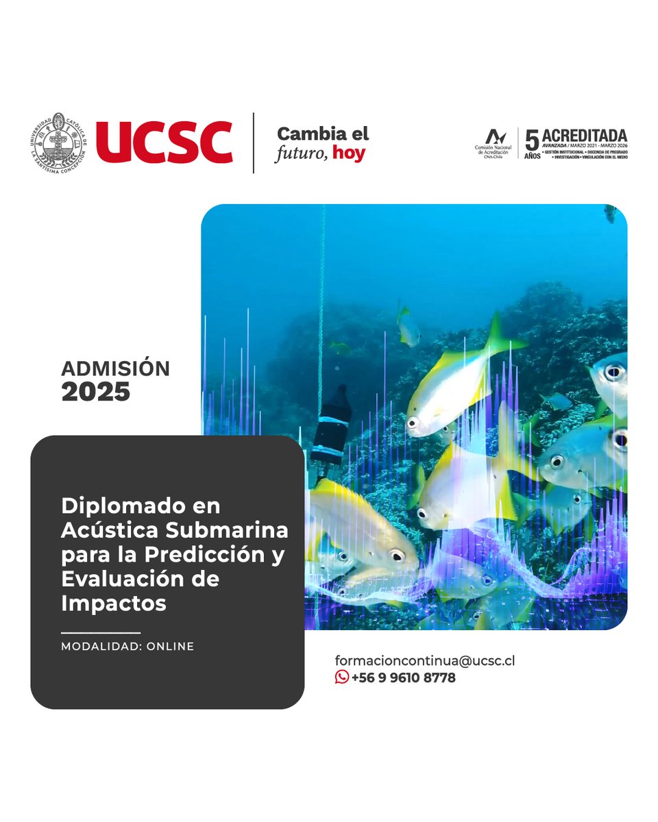 CienciasUCSC's tweet photo. 📢Compartimos la oferta de diplomados del área de ciencia y medio ambiente, con modalidad virtual.
¡Ven y perfecciónate con nosotros!
📲Para mayor información ingresa a https://t.co/ayof7vTEe4
#Diplomados #UCSC #UCSCConcepcion #UnidosPorLaExcelencia https://t.co/NX3KknFAzF
