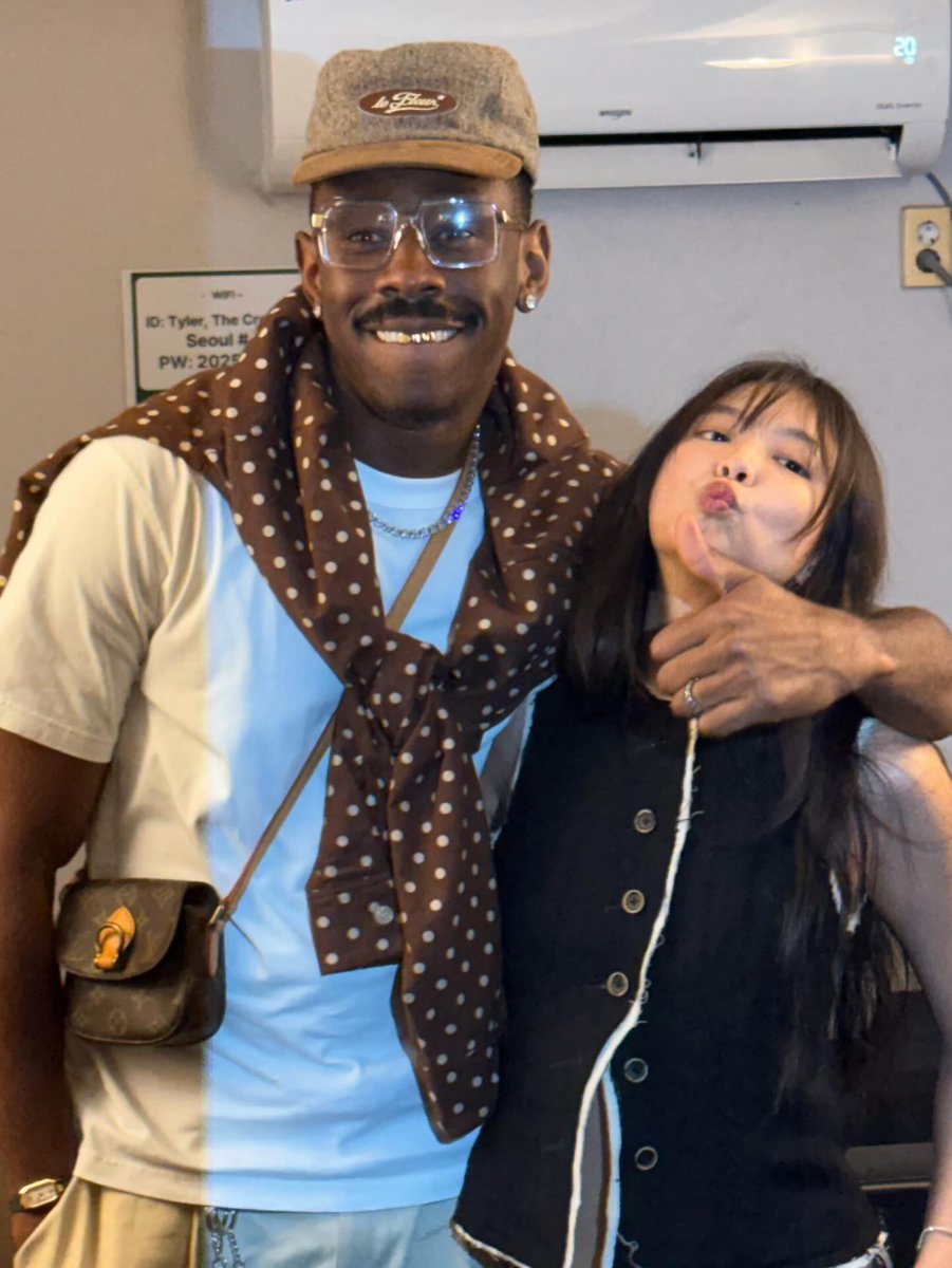 Congratulations Tyler The Creator for being the first celebrity Jennie takes photo with and post on her ig