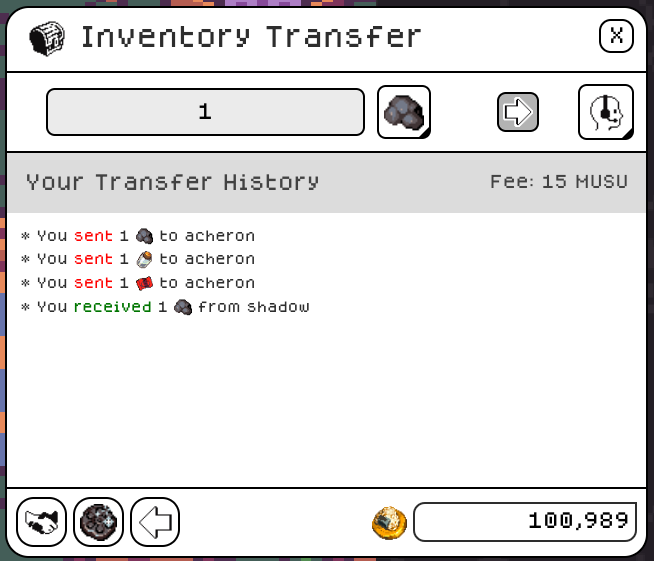 we also now have an item transfer history. we will NEVER stop shipping