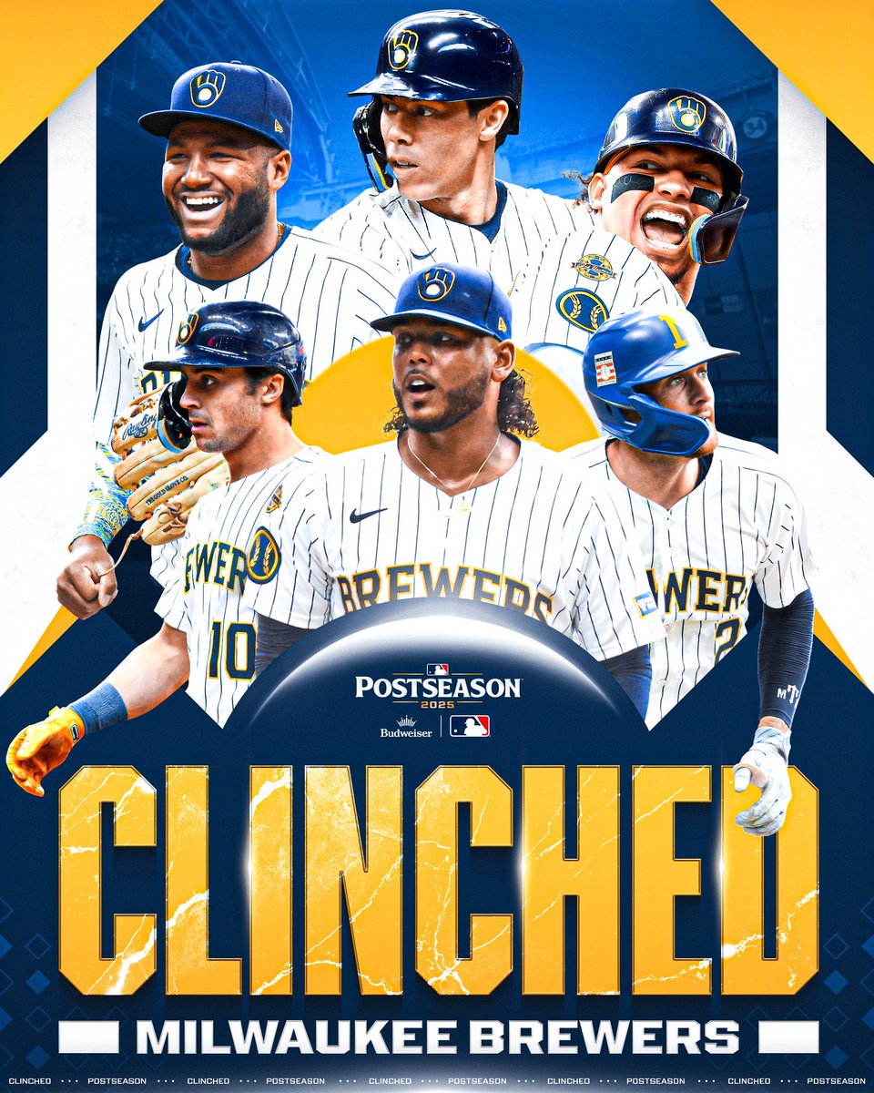 AmandaGoodyear1's tweet image. #IDontWantToOverreactBUT The Milwaukee Brewers are the first team to make the Playoffs for Baseball. #GoBrewers .