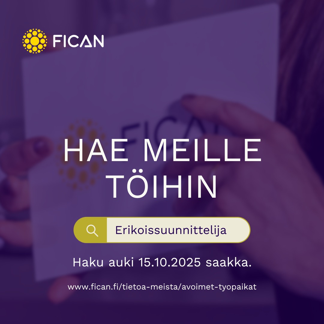 Tule mukaan edistämään EU:n syöpämissiota ja kehittämään kansallisia rakenteita syöpädatan hyödyntämiseksi tutkimuksessa ja hoidossa!

FICANin koordinoivassa yksikössä on avoinna 50 % erikoissuunnittelijan tehtävä (2 v.), lue lisää ja hae 15.10. mennessä: fican.fi/tietoa-meista/…