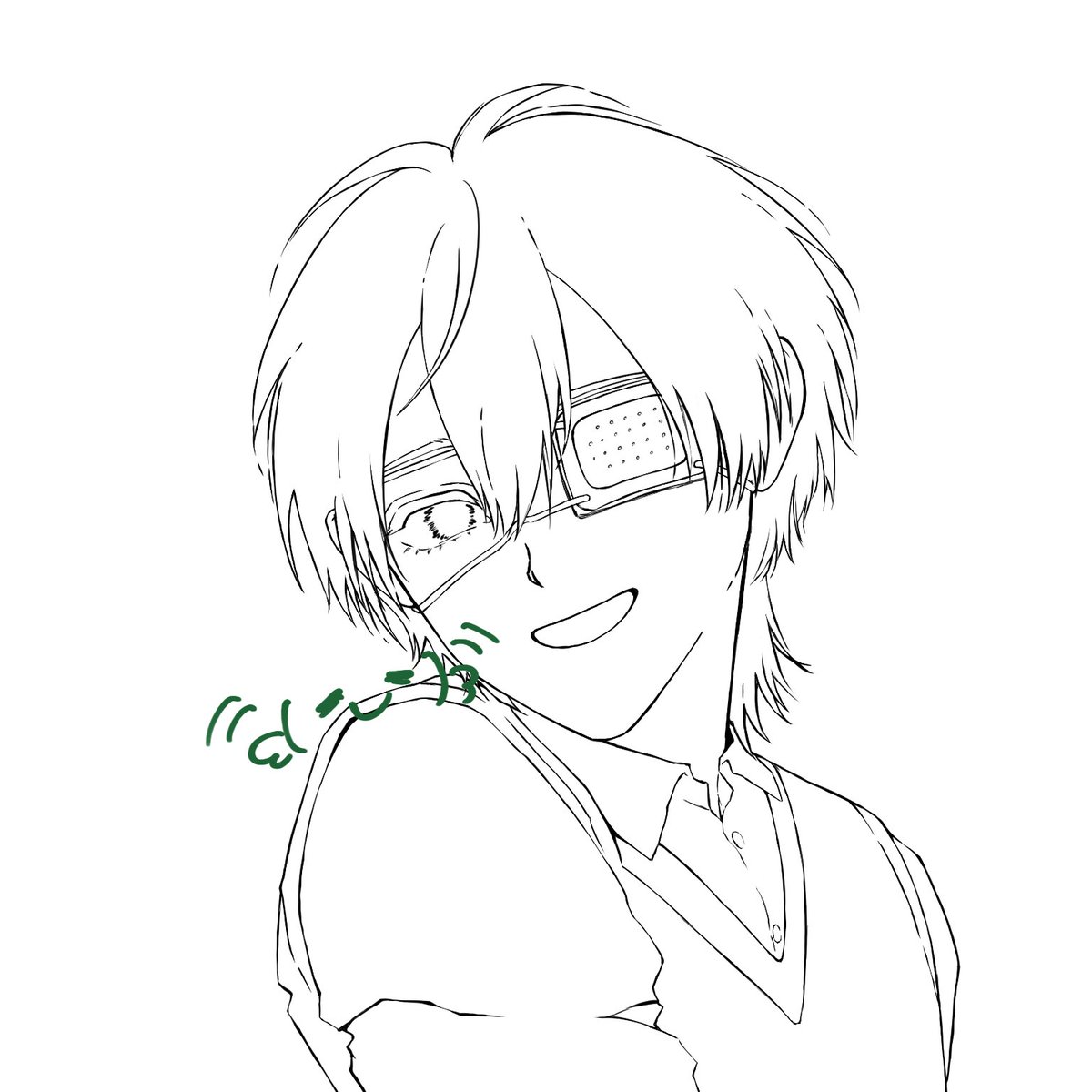 モニタリングかわいくて、パロ描いてる⁽⁠⁽⁠ଘ⁠(⁠ ⁠ˊ⁠ᵕ⁠ˋ⁠ ⁠)⁠ଓ⁠⁾⁠⁾ドアスコープとか、みなさまどうしてるのかな。描けばいい？
線の描き方、前のでやってみたけど、時間かかるー
#描いてる途中 #練習中 
#イラスト好きな人と繋がりたい 
#絵描きさんと繫がりたい 
#絵柄模索中