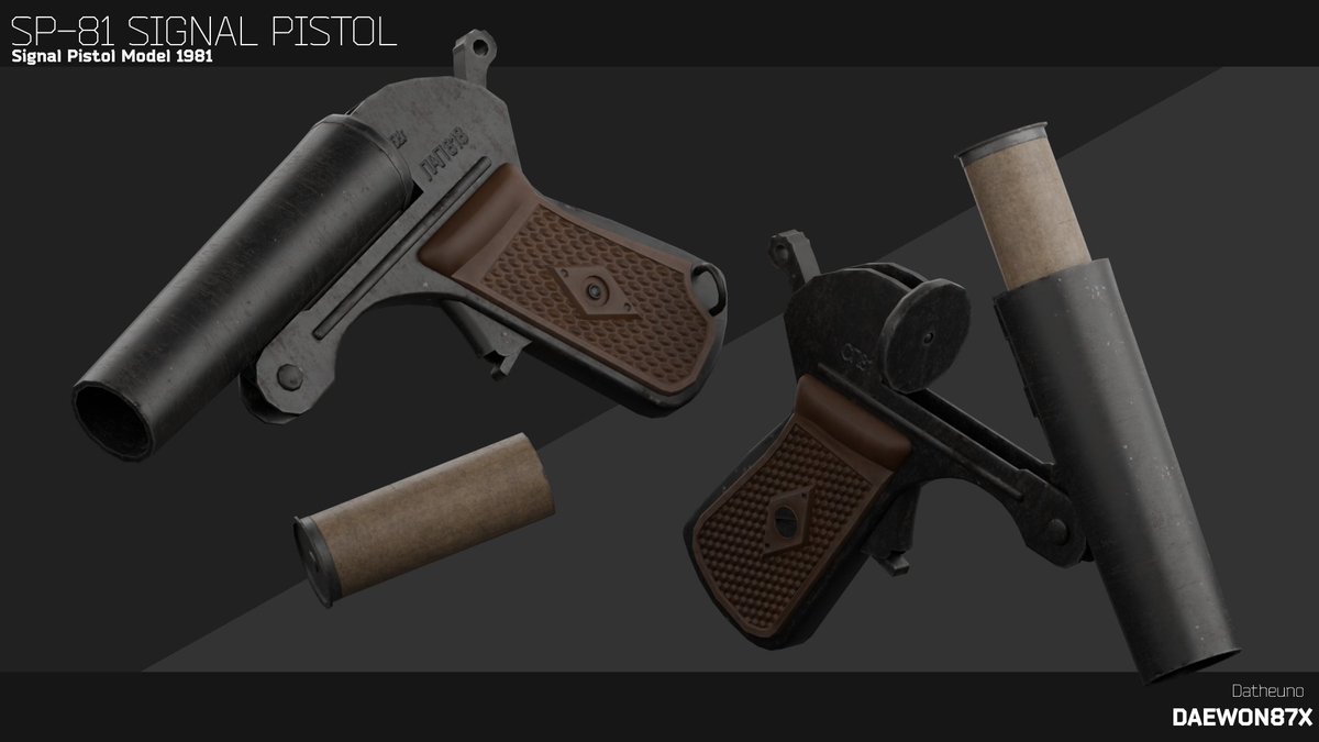 Soviet SP-81 Signal Pistol
#blender