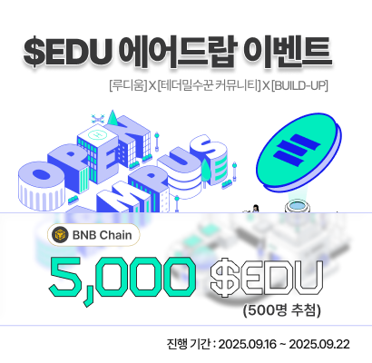 Build_Up_Io's tweet image. ⚡ 웹3놀이터 &apos;빌드업&apos;에서 5번 째 에어드랍 캠페인을 진행합니다.

✅ 일정
📍기간 : 9월 16일 ~ 9월 22일 (1주 간)
📍대상 : 미션을 완료한 유저 중 500명을 추첨하여, 총 5,000 $EDU를 1인 당 10 $EDU씩 지급
📍에어드랍 일정 : 이벤트 종료 시점 이후 2주 이내

✅ 리워드
📍 10 EDU
📍 800 BUP…