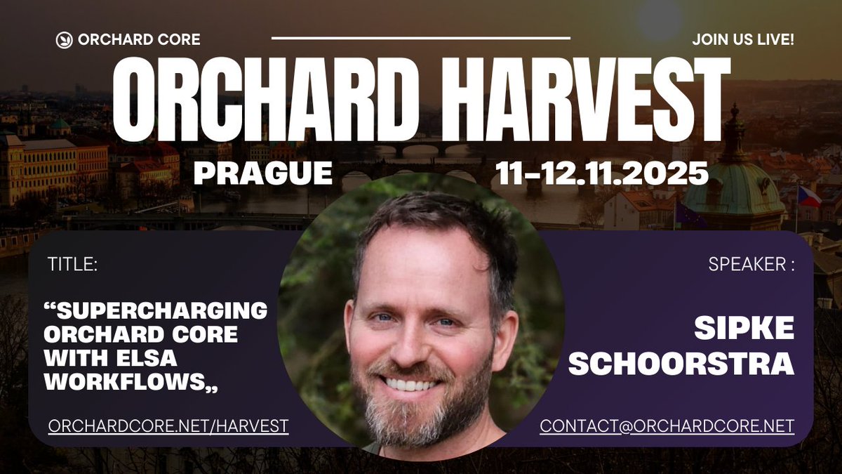 Don’t miss <a href="/sfmskywalker/">Sipke Schoorstra</a> ’s talk!
"Discover how the new OrchardCore.ElsaWorkflows module brings the power of Elsa Workflows to Orchard Core."
Early bird tickets: tickettailor.com/events/lombiqt…