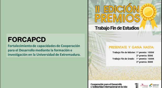 Premios TFE en materia de "Cooperación para el Desarrollo y Solidaridad Internacional" de la Universidad de Extremadura 2025

Plazo: hasta 25sep2025 23:59h

cooperacion.unex.es/convocatorias/…