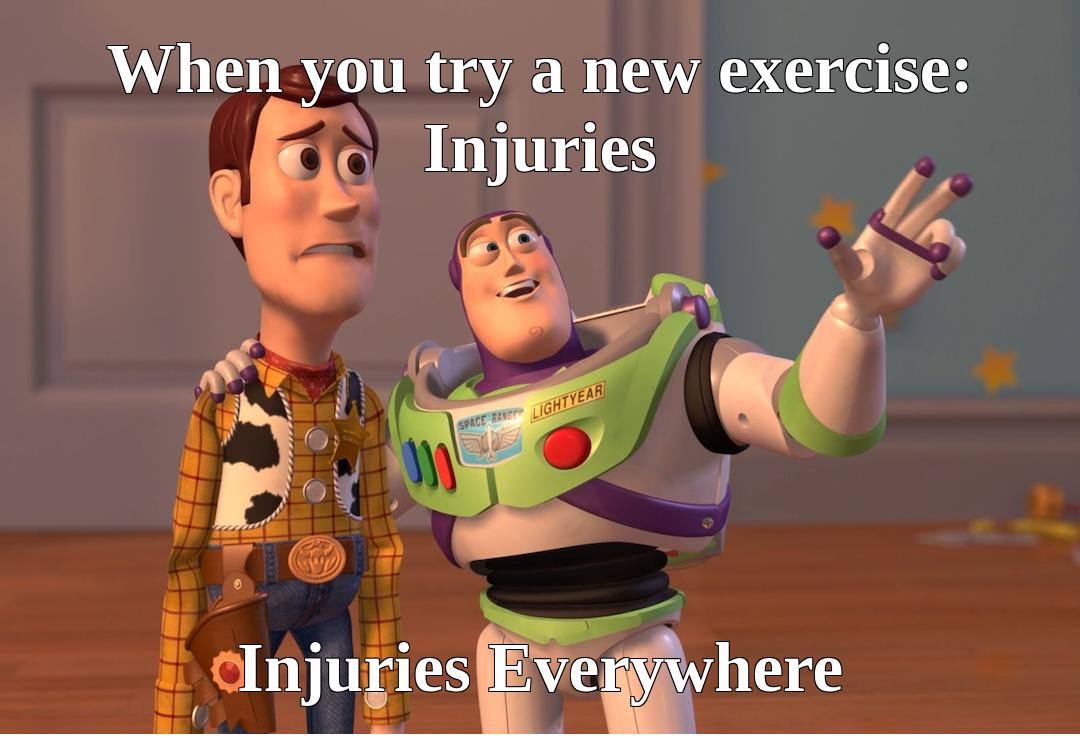 j03m_m_a's tweet image. Trying to get fit like... *attempts push-up* *ends up in a full body cast* 😂 #FitnessFails #Oops