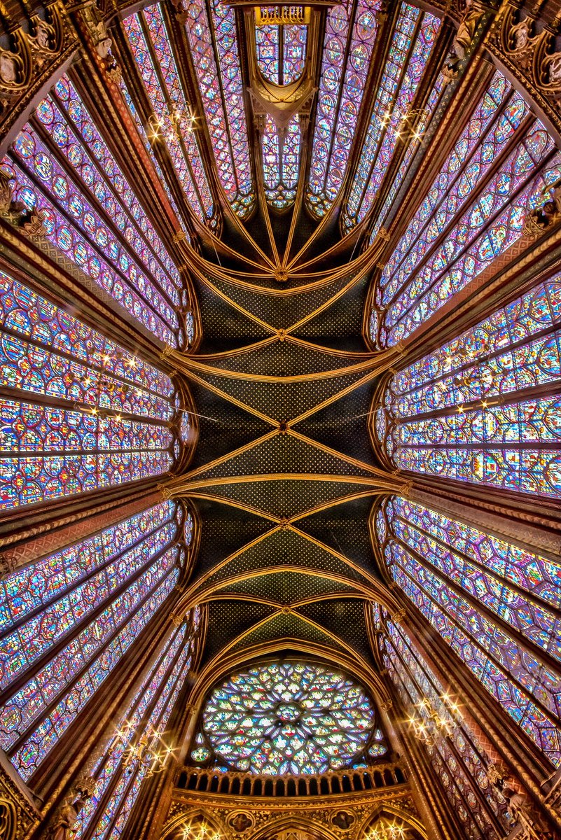 One of the most beautiful ceilings on Earth, the Sainte-Chapelle