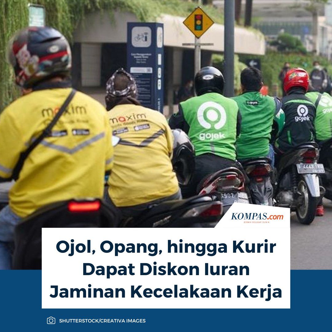 kompascom's tweet photo. Pengemudi ojek online, ojek pangkalan, sopir, hingga kurir logistik akan mendapatkan diskon iuran Jaminan Kecelakaan Kerja (JKK) dan Jaminan Kematian (JKM) sebesar 50 persen.
Baca di sini: https://t.co/PRoiDyzOao
/ #Ojol #Opang #Kurir https://t.co/Su6d1kxYSs