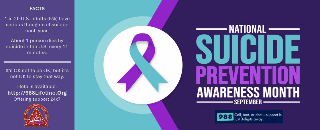 💜 You are not alone. 💜
If you or someone you love needs support, help is available 24/7:
📱 Call or text 988
📞 Call 1-800-273-TALK (8255)
🌐 Visit 988LifeLine.org
#SuicidePrevention #YouMatter #YouAreNotAlone #988Lifeline