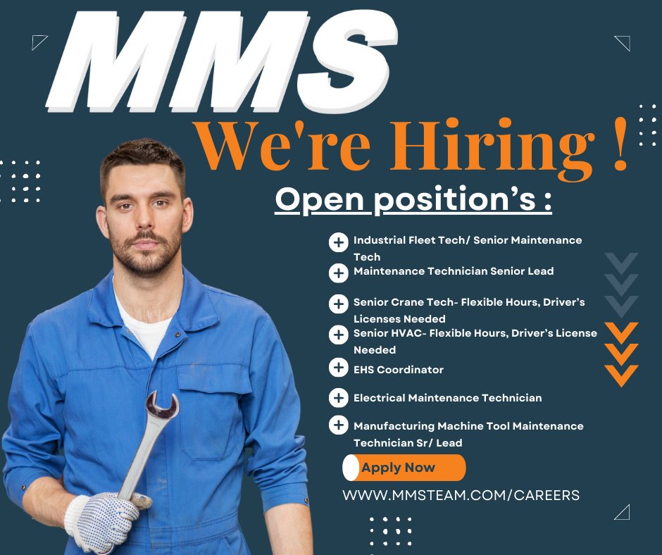 MMS- Manufacturing Maintenance Solutions (@mms_maintenance) / Posts / X