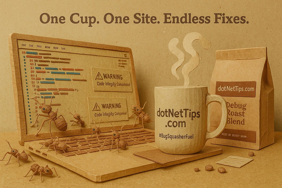 realDotNetDave's tweet image. dotNetTips.com: One Cup. One Site. Endless Fixes.
#dotnet #RockYourCode #MVPBuzz