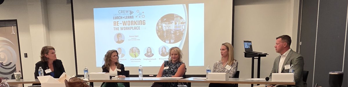 GPDGroup's tweet image. 🌟 Thoughtful Design, Meaningful Dialogue 🌟

GPD's Stephanie Losh, joined a panel at CREW Greater Akron’s Lunch &amp;amp; Learn last week to discuss evolving workplace strategies—from office design to collaboration and well-being.

#GPDGroup #WorkplaceDesign #OfficeStrategy