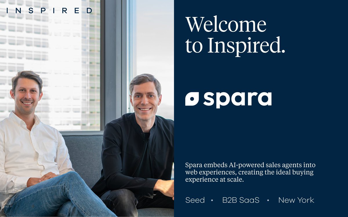 We're thrilled to share that we led <a href="/getspara/">getspara</a>'s seed round alongside <a href="/radicalvcfund/">Radical Ventures</a>. Founded by proven builders <a href="/daviddotwalker/">David Walker</a> and <a href="/ZanderPease/">Zander Pease</a>, Spara is building the GTM AI agent platform that instantly engages, qualifies, and converts leads across chat, email, and voice.