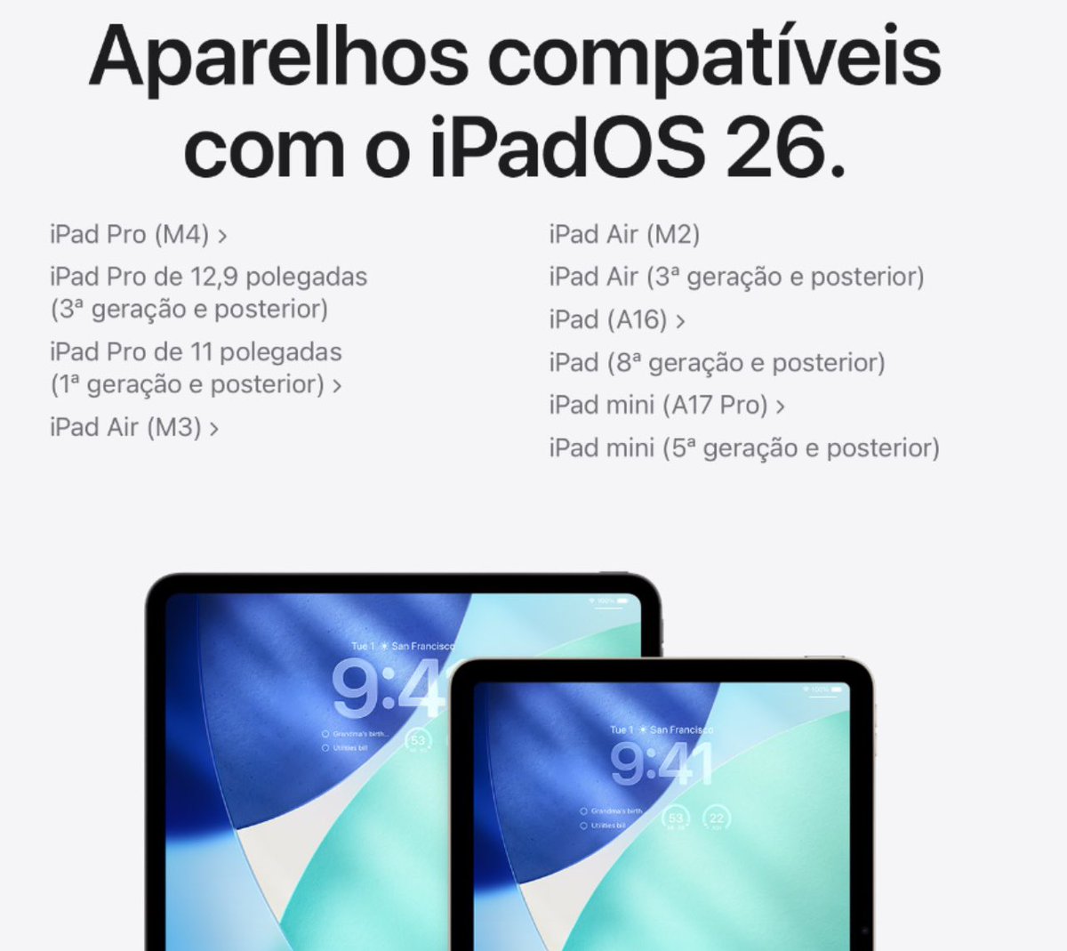 CanalAppleBoy's tweet photo. NOVAS ATUALIZAÇÕES DISPONÍVEIS P/ TODOS. Trazendo muitos recursos novos e mudanças. Meu vídeo resumão mostrando tudo pra vcs sai por volta das 20h lá no meu canal do YouTube. CANAL #AppleBoy Isso se eu não atrasar tá. É q está dando mais de 30min😓
#iOS26 #iPadOS26 #WatchOS26 https://t.co/1c8YdSzum1